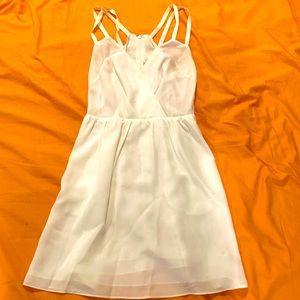 BCBG white formal dress